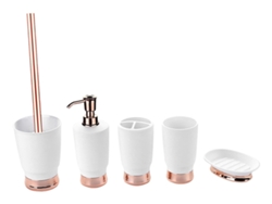 Juego de accesorios de baño Slowmoose de 5 piezas en blanco