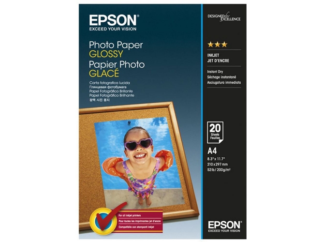 Papel Fotográfico EPSON A4 20 hojas