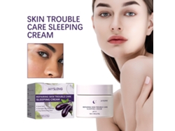 Crema de noche hidratante e iluminadora para pieles sensibles, reparadora del acné, 50 g