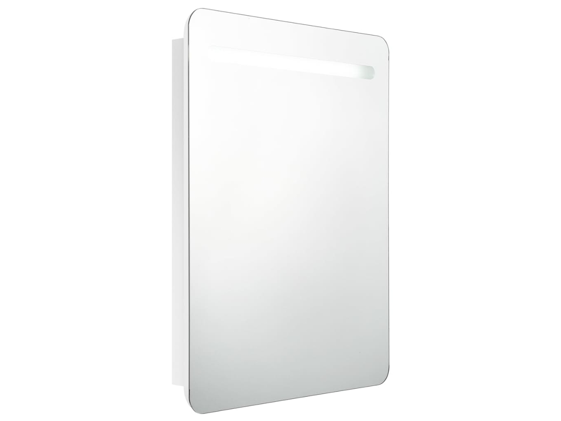 Maison Exclusive - Armario De Baño Con Espejo Led Blanco Brillante 60x11x80 Cm