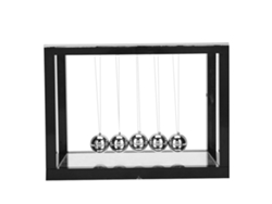 Decoración De Bola De Péndulo, Juguete Educativo Científico, Regalo De Mesa, Negro Y Naranja