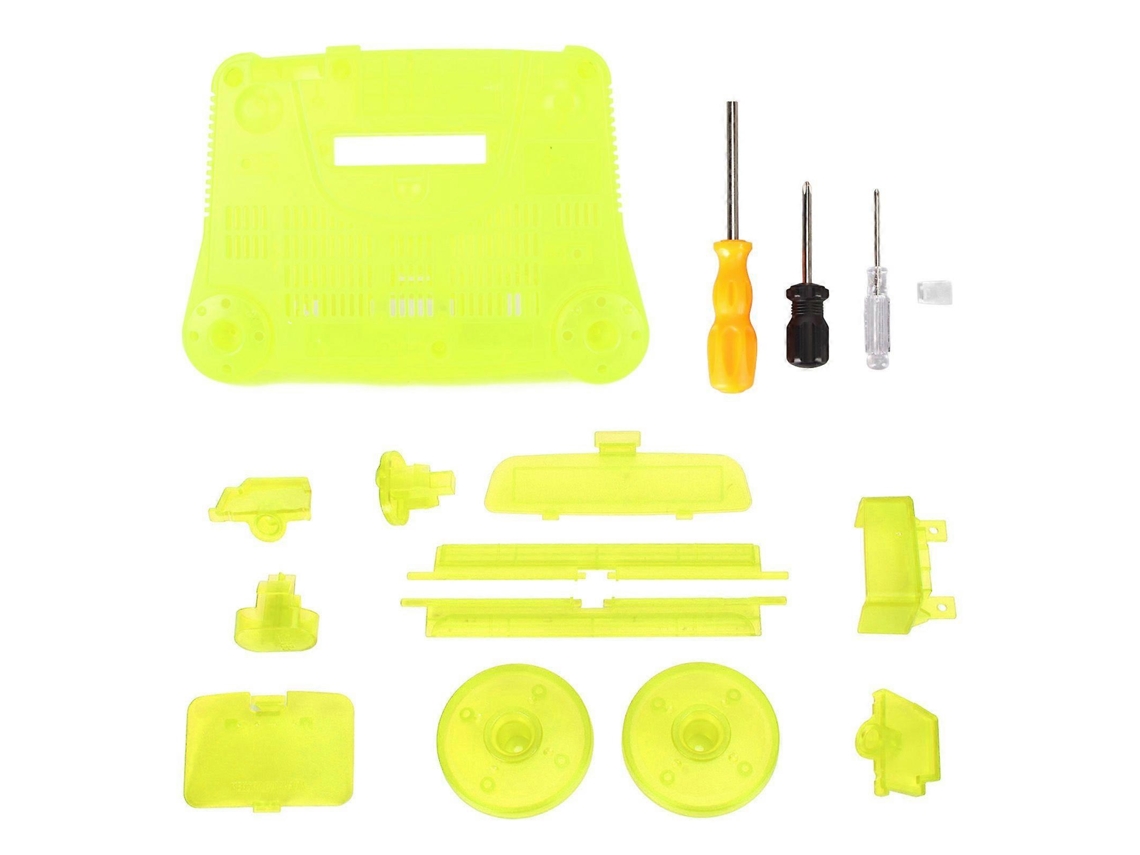 Estuche De Repuesto Para Consola De Juegos Retro Abs Carcasa De Repuesto Profesional Resistente Para N64 Verde Transparente