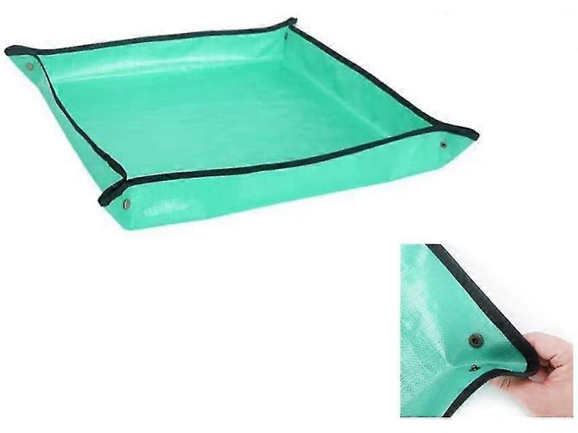 Tapete De Jardinería Impermeable 50x50cm Para Repotaje Mezcla De Suelo Y Plantación Con Botones Bronceados