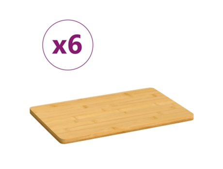 Platos De Desayuno 6 Uds Bambú 22X14X0.8 cm VIDAXL