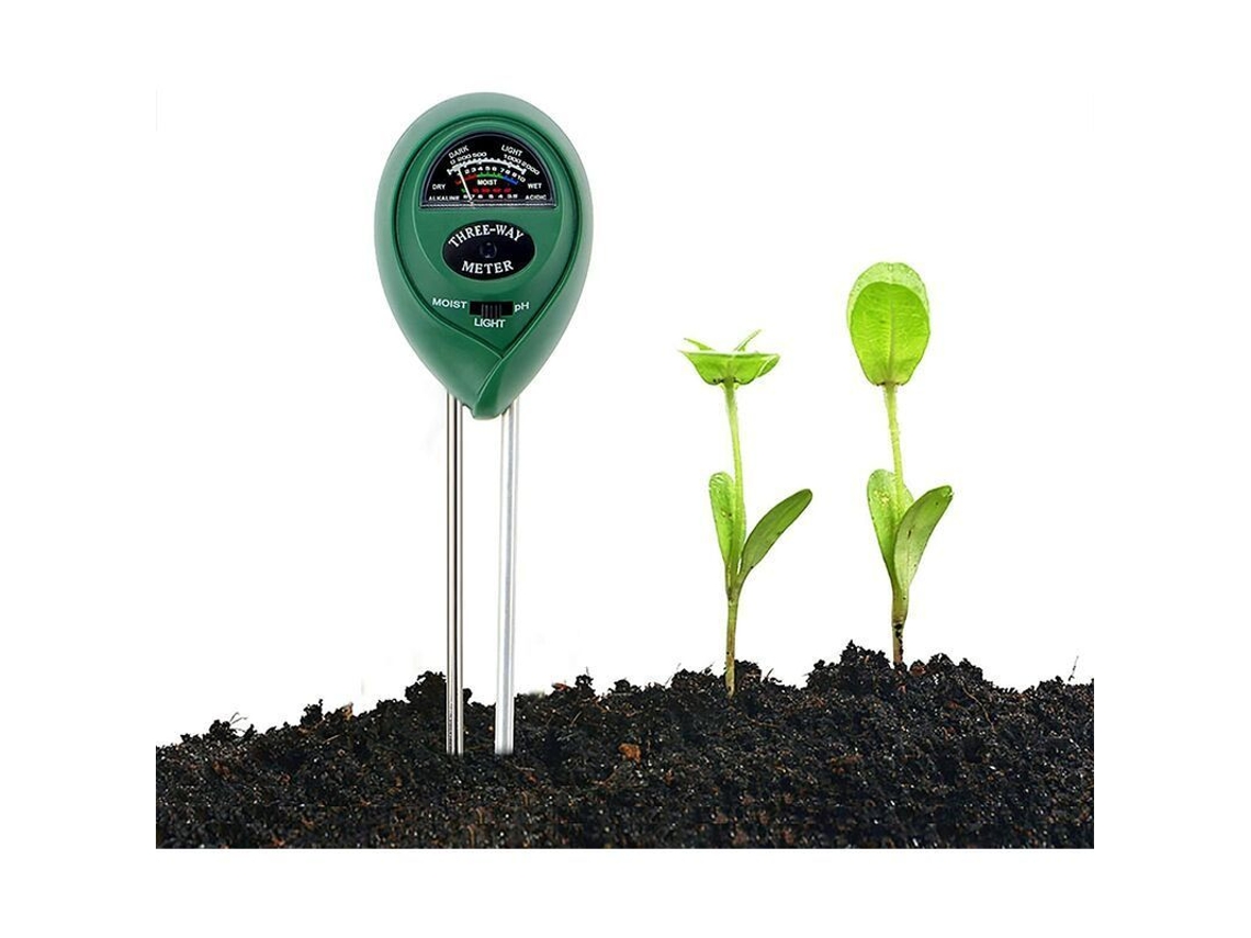 Kit De Análisis De Suelo 3 En 1: Medidor De Humedad, Luz Y Ph Para Plantas, Jardín, Granja Y Césped.