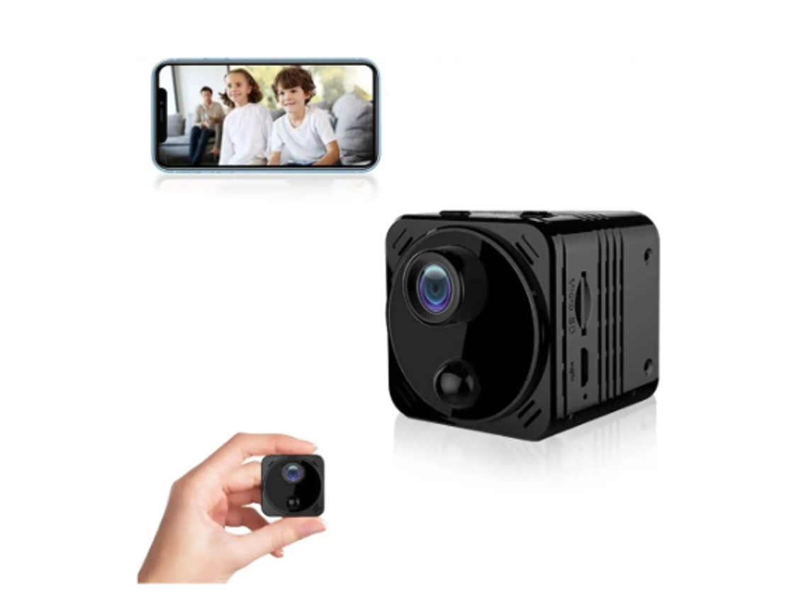 Cámara espía 4K HD inalámbrica oculta, minicámara con visión remota en tiempo real y aplicación de teléfono, visión por movimiento USHION