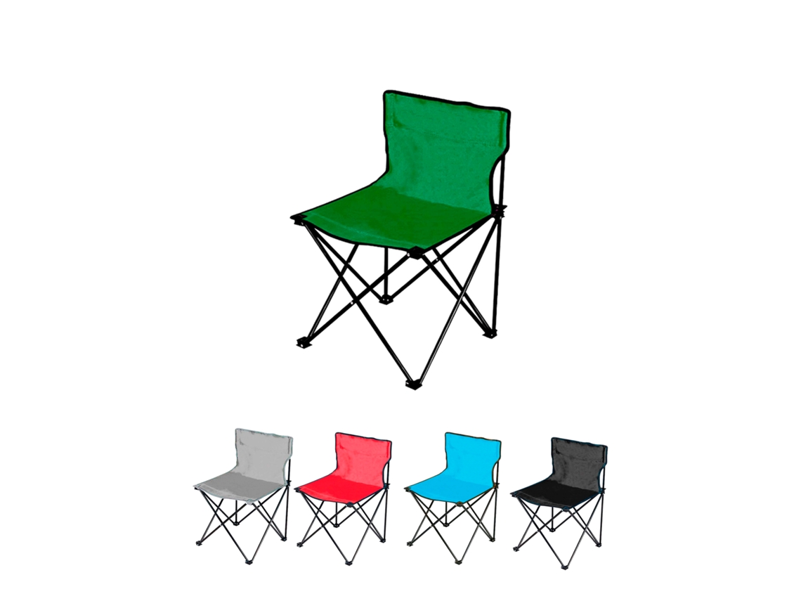Silla Plegable De Camping Ligera Sin Reposabrazo | Silla De Exterior Ideal Para Acampada, Picnic O Pesca Verde