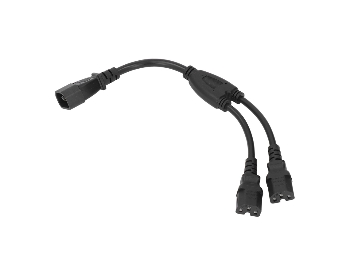 Divisor De Cable De Alimentación En Forma De Y Con Conector Macho C14 A 2 Conectores Hembras C15, Cable Adaptador 10a 250v