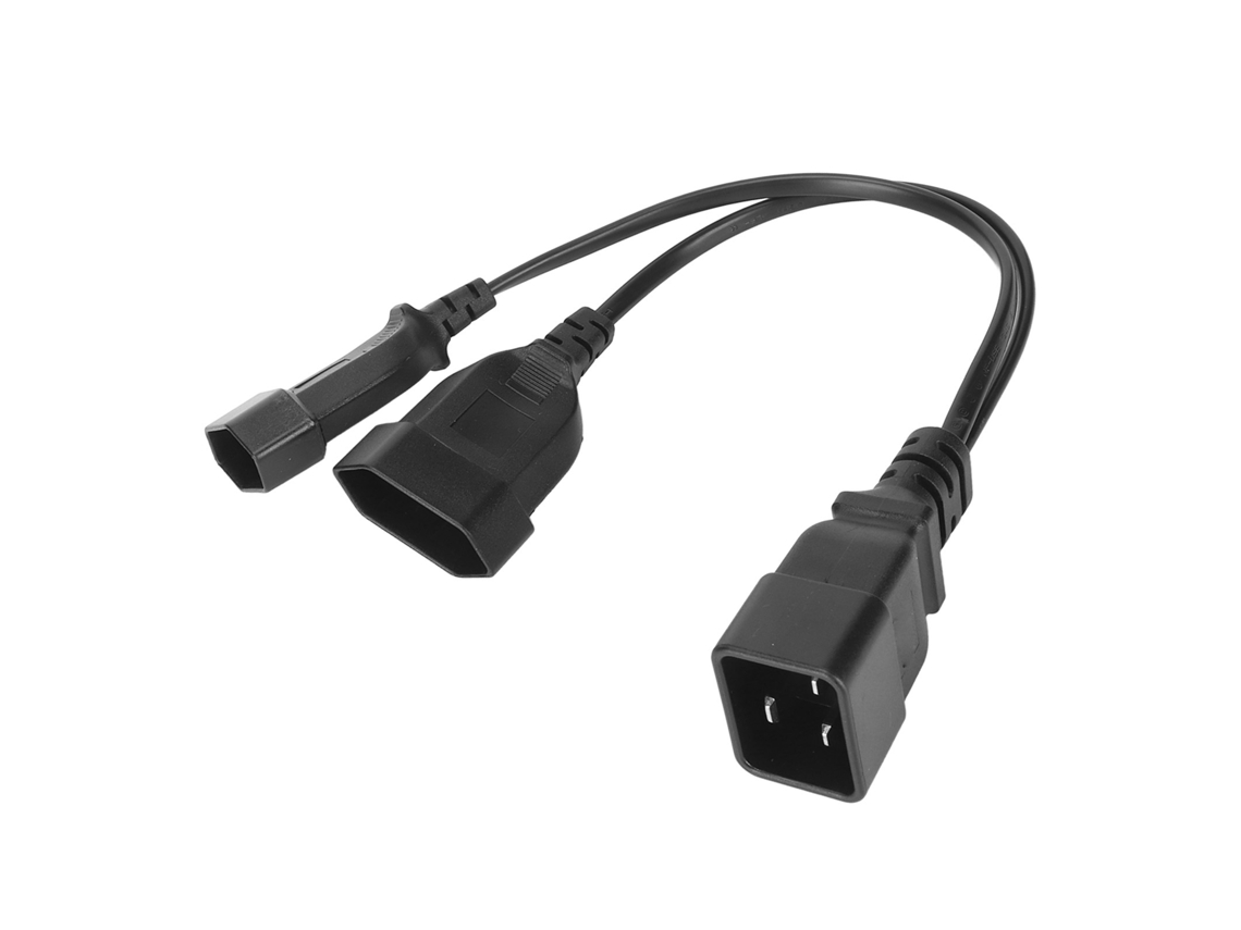 Cable Adaptador De Cable De Alimentación (adaptador Macho Iec320 C20 Con Divisor Hembra Dual Europeo)