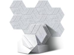Paneles Acústicos Autoadhesivos Para Pared, Espuma Insonorizante Para Tratamiento Acústico (12 Unidades, Gris Claro/30x26cm) Gertiz