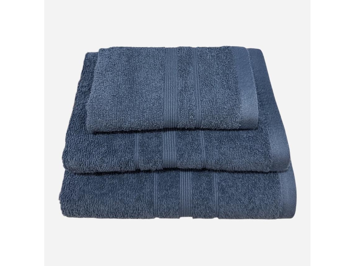Pack de 3 Toallas de Baño ONIRICA Ibiza (450gr - Azul Royal)