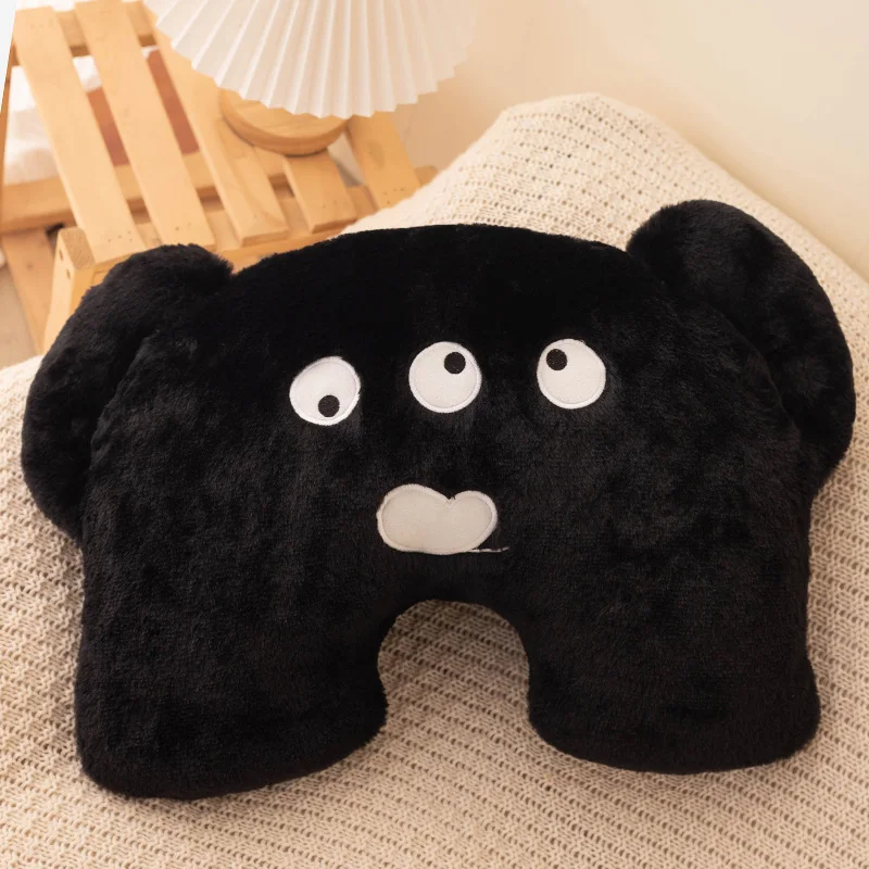 (monstruo De Tres Ojos Negro, 45 Cm) Cojín Decorativo Para Sofá, Cojín De Sofá, Cojín Decorativo Creativo