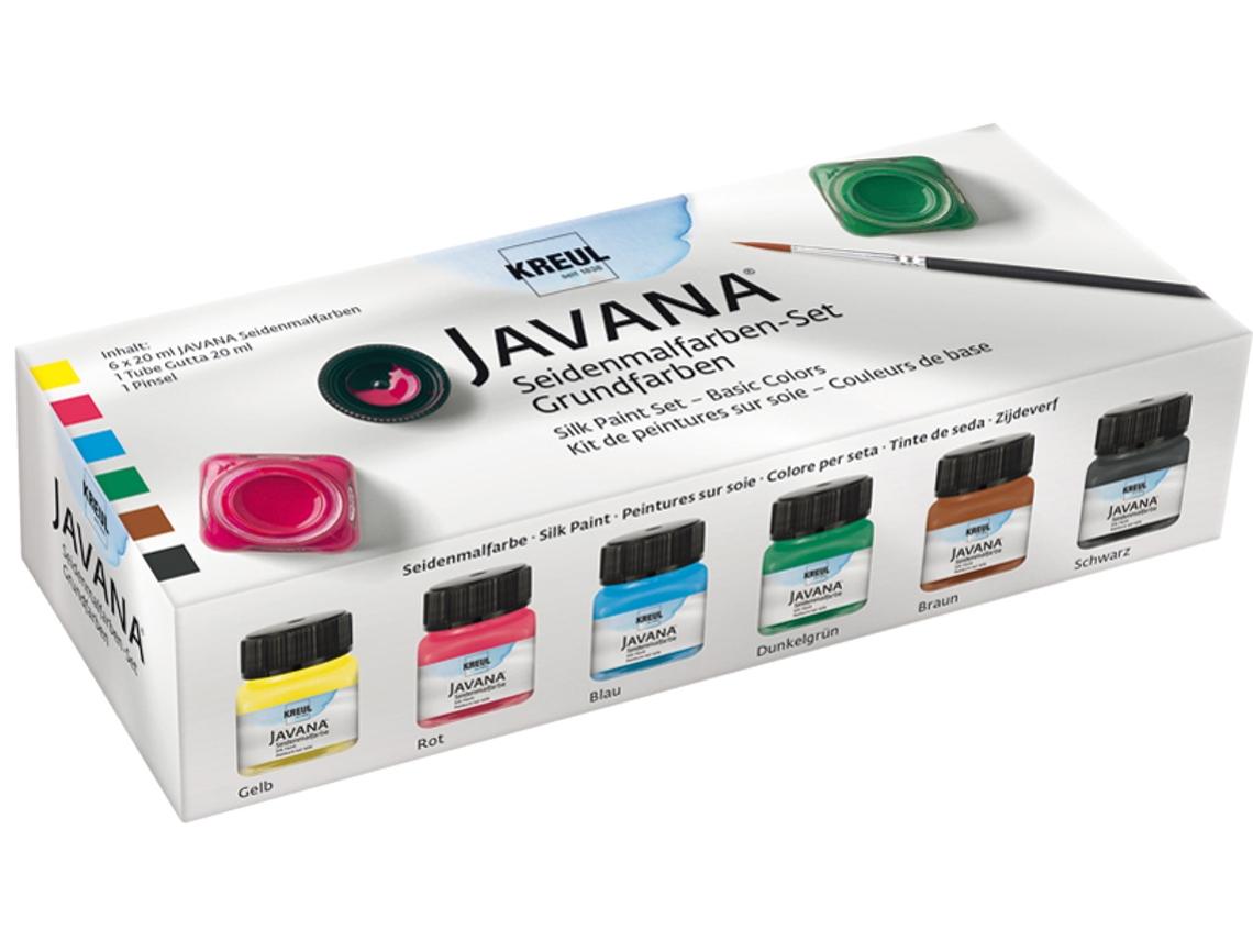 Tinta Seda KREUL Javana Conjunto Creativo 6 X 20 Ml