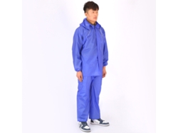 Traje de Chuva Separado com Casaco e Calças Impermeáveis Tamanho Único Azul MARCA