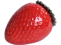 Recipiente Cerámica 150 Forma Fresa Hermética Almacenar Dulces Ideal Decoración Cocina Ml Tapa Té