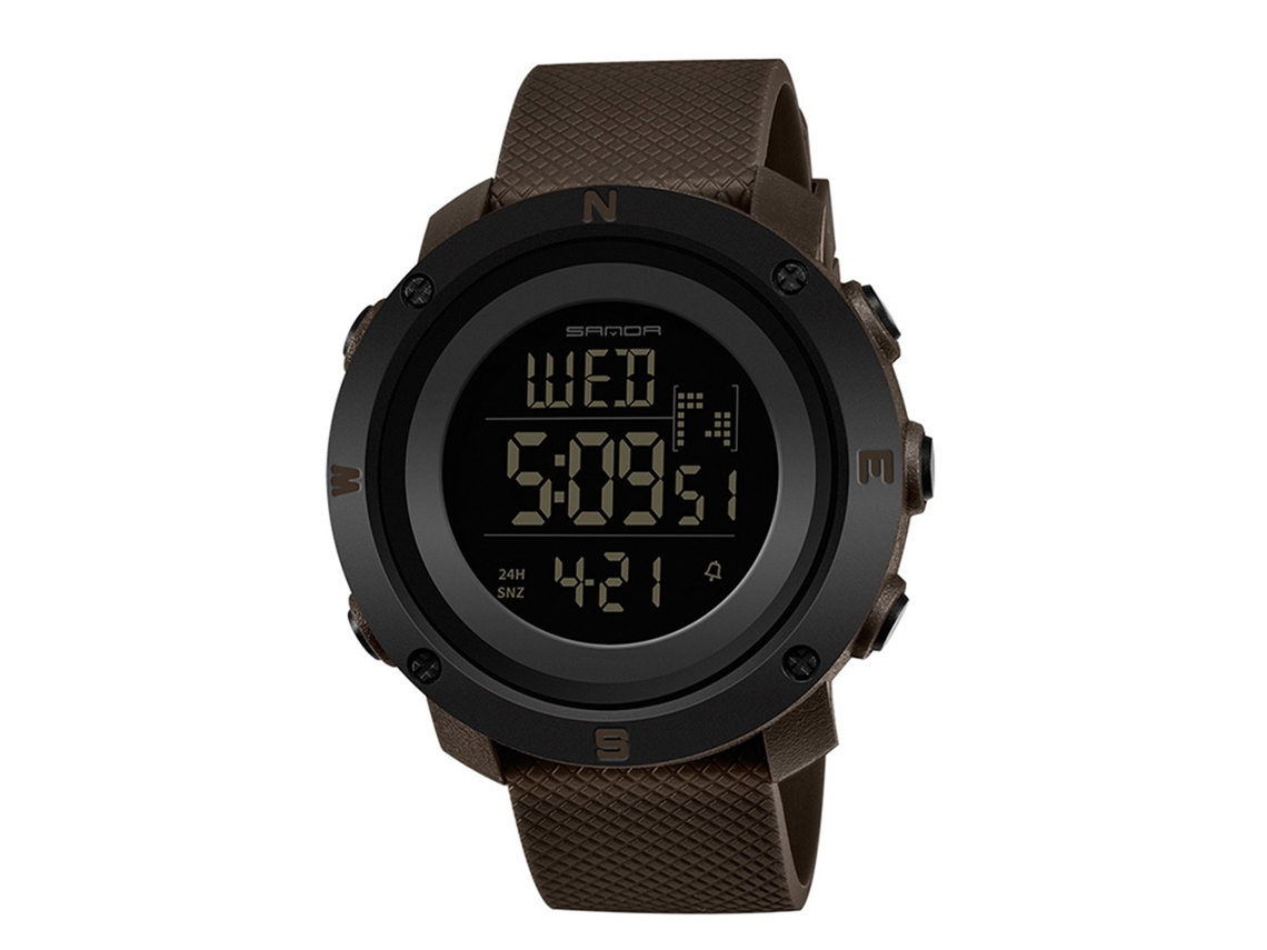 Reloj Deportivo Digital Impermeable Luminoso Multifuncional Para Hombre Niño Verde Oliva Talla L