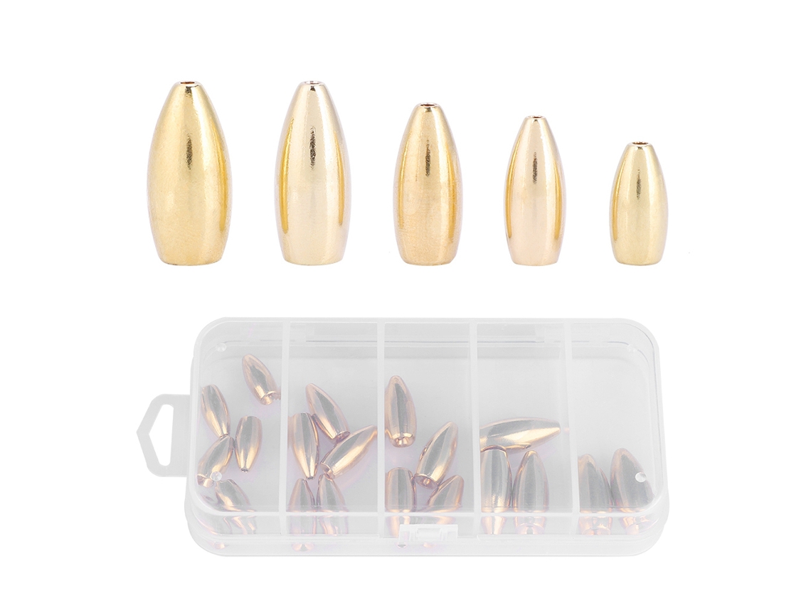 Kit De Plomos De Pesca Ligeros Y Duraderos De Cobre Y Latón Con Estuche De Pesca.