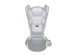 Portabebés ergonómico y transpirable con asiento de cadera para bebés de 0 a 36 meses, gris Digitallab