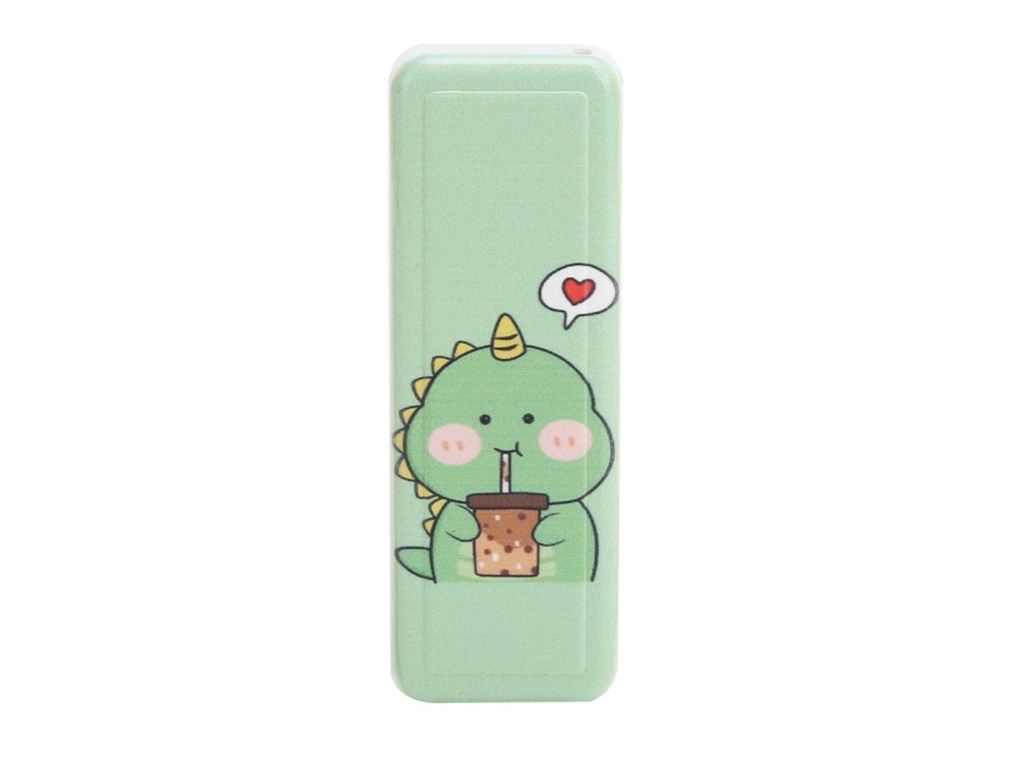 Unidad Flash Usb Para Computadora Y Coche Almacenamiento Creativo De Empuje Y Tirón Regalo Dinosaurio Pequeño De Té Con Leche 32gb