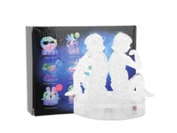 Ats-puzzle De Cristal 3d De Constelaciones Géminis Con Luz Led, Jigsaw Diy