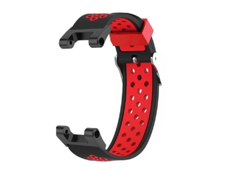 Correa de Silicona bicolor de 22mm con diseño de orificios múltiples para Huami Amazfit T-Rex/T-Rex Pro/Ares - negro/rojo