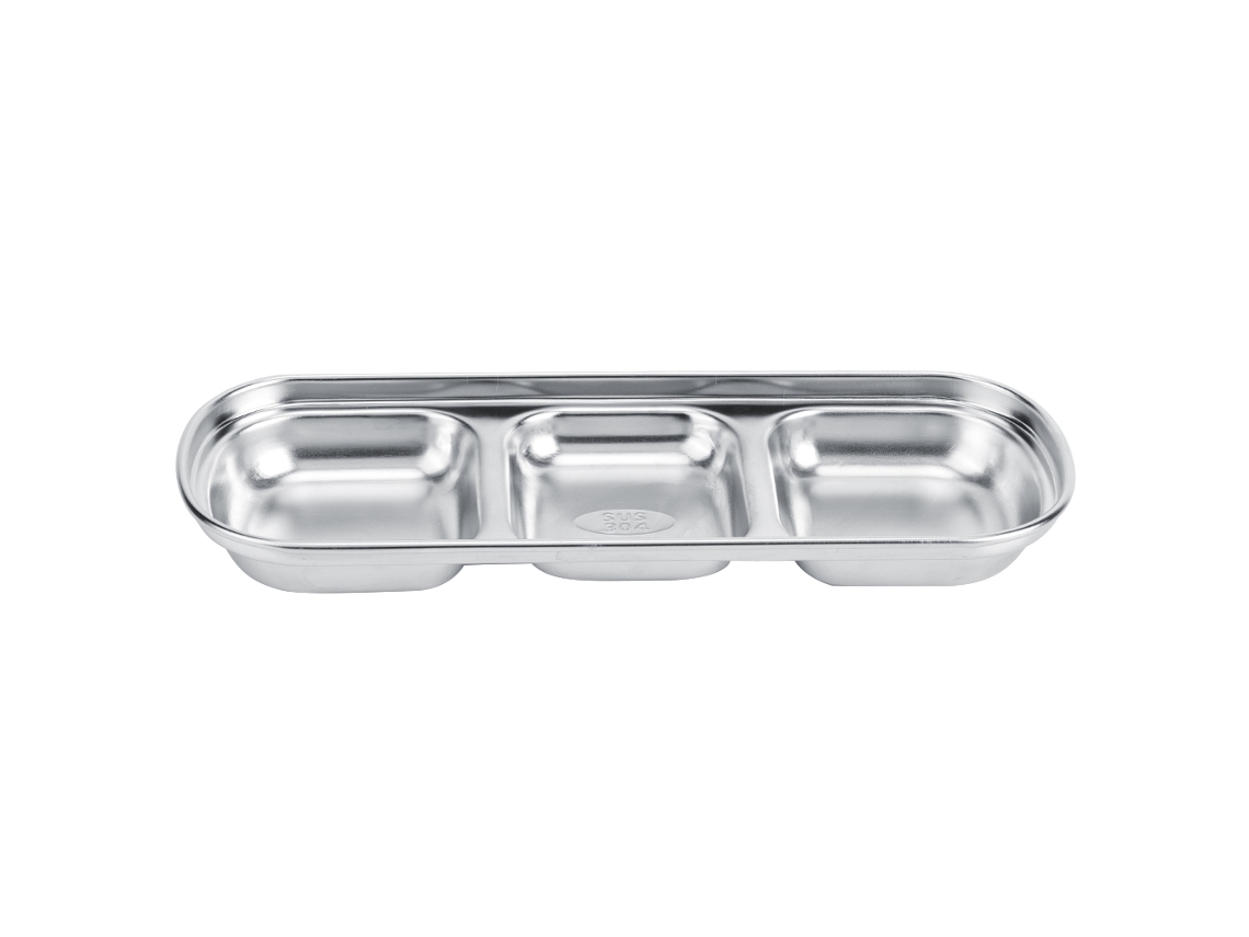Bol De Acero Inoxidable De 3 Compartimentos Para Especias, Platos Pequeños, Cocina Y Uso Hotelero.