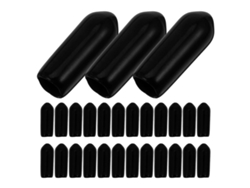 Paquete De 200 Tapas De Goma Negras De 5 Mm Para Ganchos De Paneles Perforados.