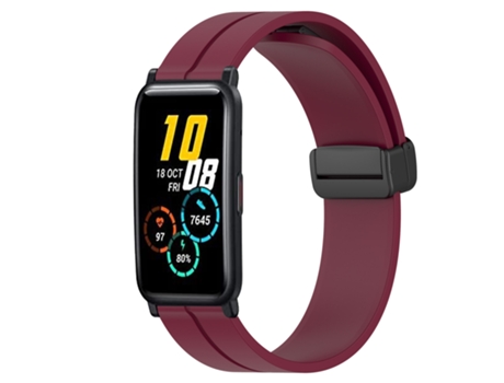 Correa de reloj inteligente para Honor Watch ES Correa de reloj de silicona de 20 mm con cierre magnético Color sólido (marrón)
