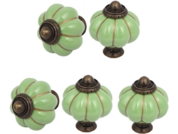 Cerámica Piezas Cajón Tirador Forma Calabaza Armario, Verde, 5 (67bfc92ef3ddf229ee91b26d317cfb35)