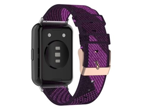 Correa de nailon liberación rápida con hebilla 20mm para Huawei Watch Fit 2 - raya morada