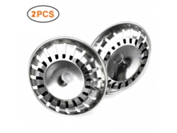 2 Filtros De Acero Inoxidable Para Fregadero De Cocina, Antibloqueo, Anti-suciedad, Tapón De Desagüe Duradero