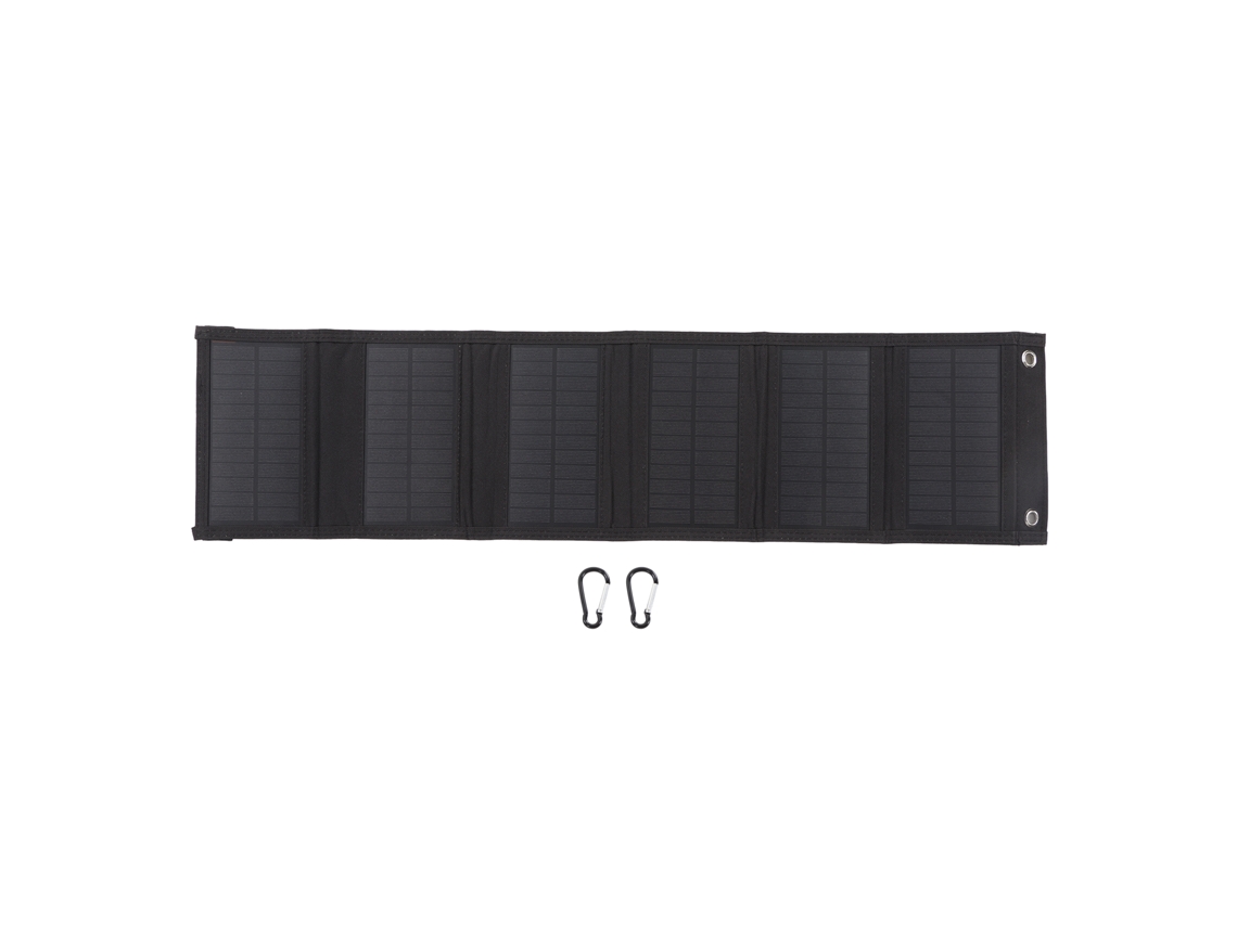 Panel solar portátil plegable de 15 W, silicio monocristalino, 5 V, carga rápida para autocaravanas y teléfonos móviles.