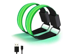 Pulseras Led Recargables Por Usb Con Tira Reflectante Ajustable Para Correr, Ciclismo Y Deportes Al Aire Libre.