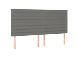 Maison Exclusive - Cabecero De Cama Gris Oscuro 180x5x118/128 Cm De Tela