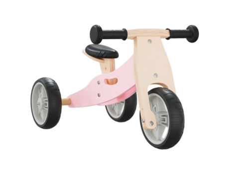 Bicicleta de equilibrio VIDAXL para niños 2 en 1 rosa