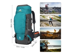 Mochila De Trekking De 65 Litros Resistente Al Agua Con Funda Impermeable Para Acampar, Escalar, Viajar Y Realizar Actividades Al Aire Libre.