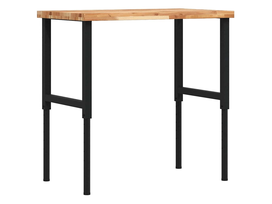 Maison Exclusive - Banco De Trabajo Rectangular Madera Maciza 100x60x(73-99,5) Cm