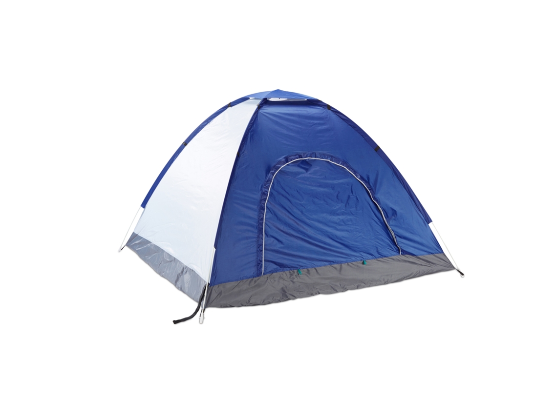 Relaxdays Tienda Pop-up Playa, 2-3 Pers., Tamaño Compacto, Protección Uv 50+, 135x200x200 Cm, Azul/antracita