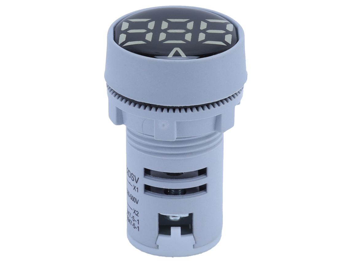 Indicador Digital De Señal De Voltaje 60~500v Ca Medidor De Voltaje De Panel Blanco