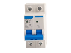Disyuntor Miniatura De 2 Polos Dz47-63 6a 400vac Para Sistemas Eléctricos Y Fotovoltaicos.