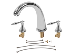 Grifo de lavabo de cobre con dos manijas, estilo europeo