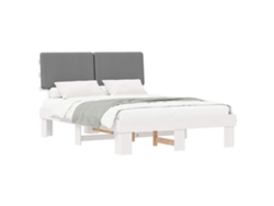 Maison Exclusive - Estructura De Cama Con Cabecera Tapizada Gris Claro