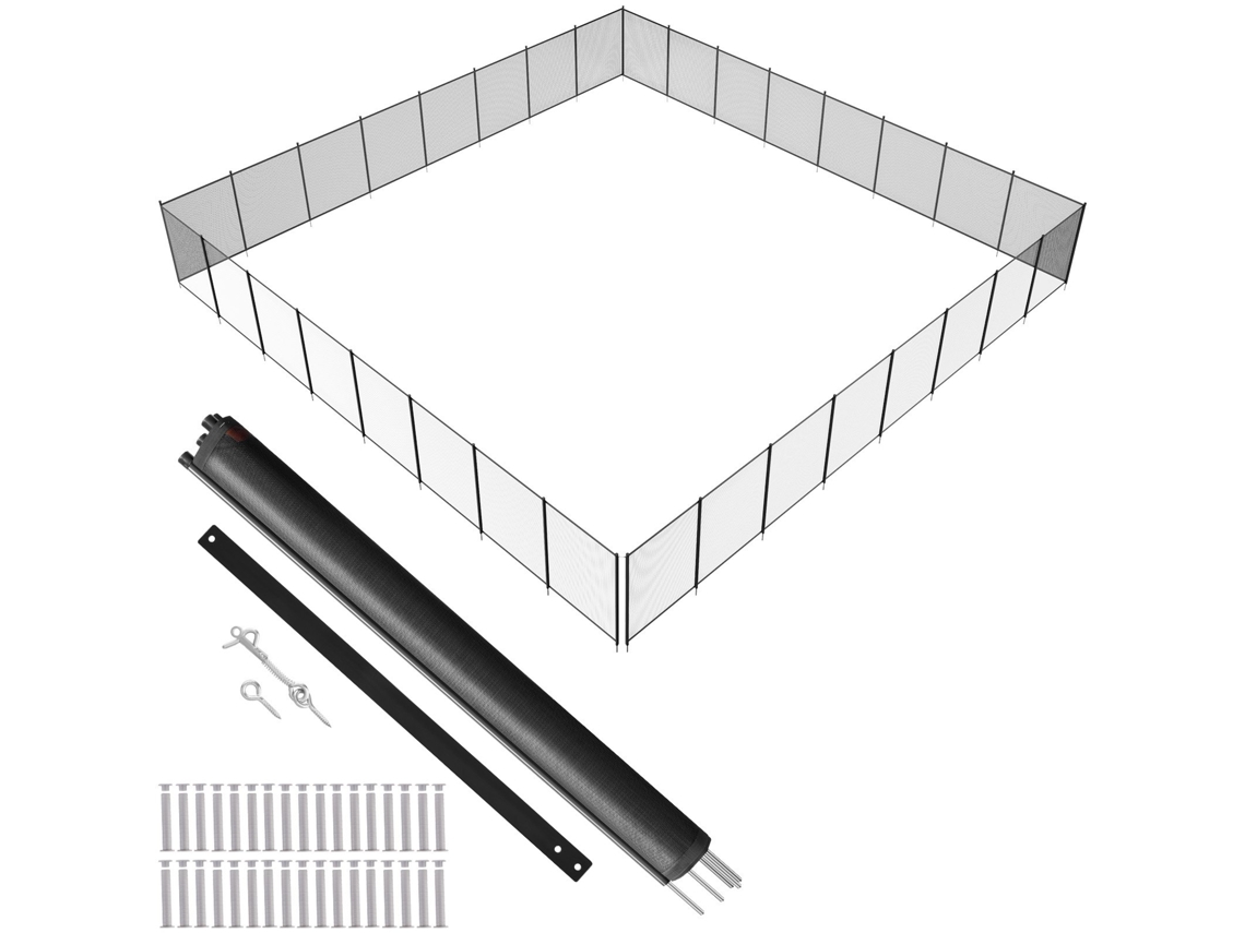 Valla de piscina extraíble para piscinas enterradas, 1,21 x 29,26 m Vevor