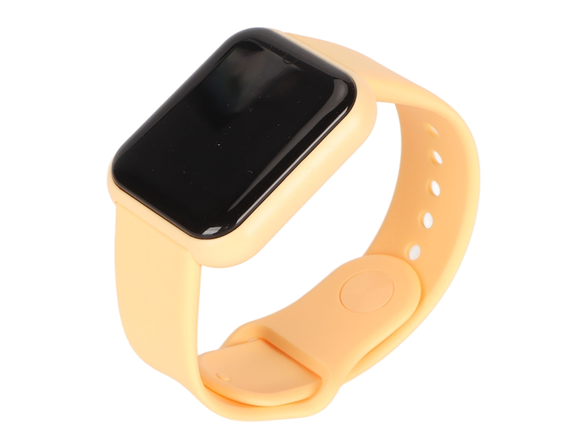 Reloj Inteligente De 1,4 Pulgadas, Batería De 150 Mah, Contador De Pasos, Alarma, Notificaciones, Modo Deportivo, Resistente Al Agua, Amarillo.