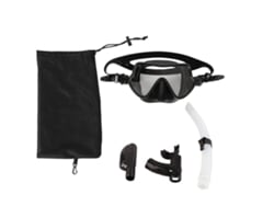 2026rebe-óculos De Mergulho Snorkel Plegáveis De Silicone Com Snorkel Seco Completo Equipamento De Snorkeling Para Adultos Preto