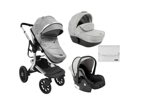 Carrito de Bebé KIKKABOO 3en1 con capazo rígido Irene Gris 2023