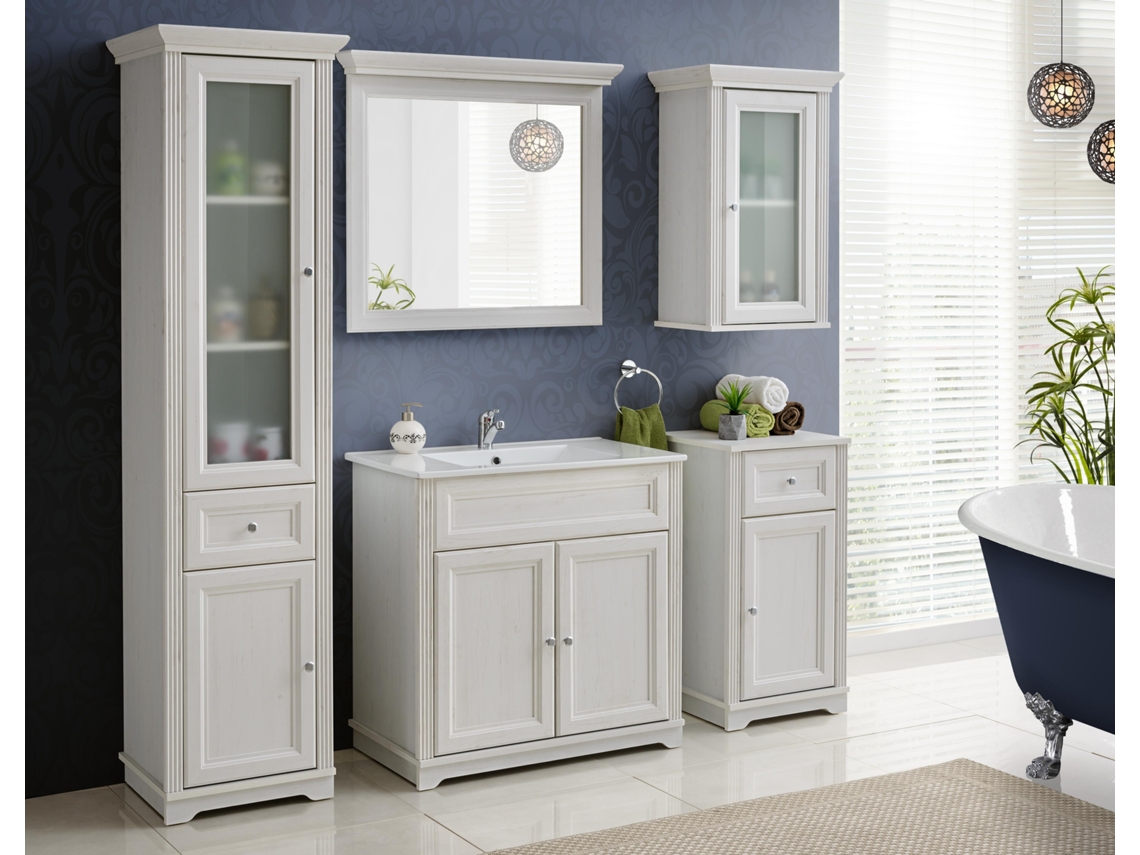 Armario Alto FURNLUX Palace (Blanco, Madera Contrachapada - 49X43X190 Cm)