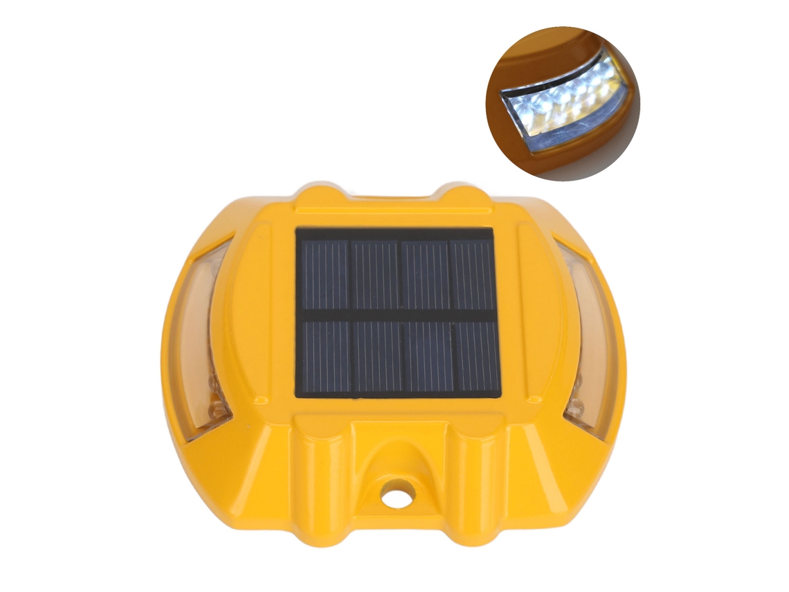 Lámparas solares 2026 para pilares, IP68, impermeables, de aluminio fundido, LED con inducción automática para jardín y patio, 6V 1.8W, luz blanca.