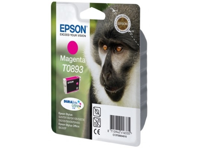 Cartucho de tinta original EPSON T0893, Mono 3,5 ml , Magenta, C13T08934021