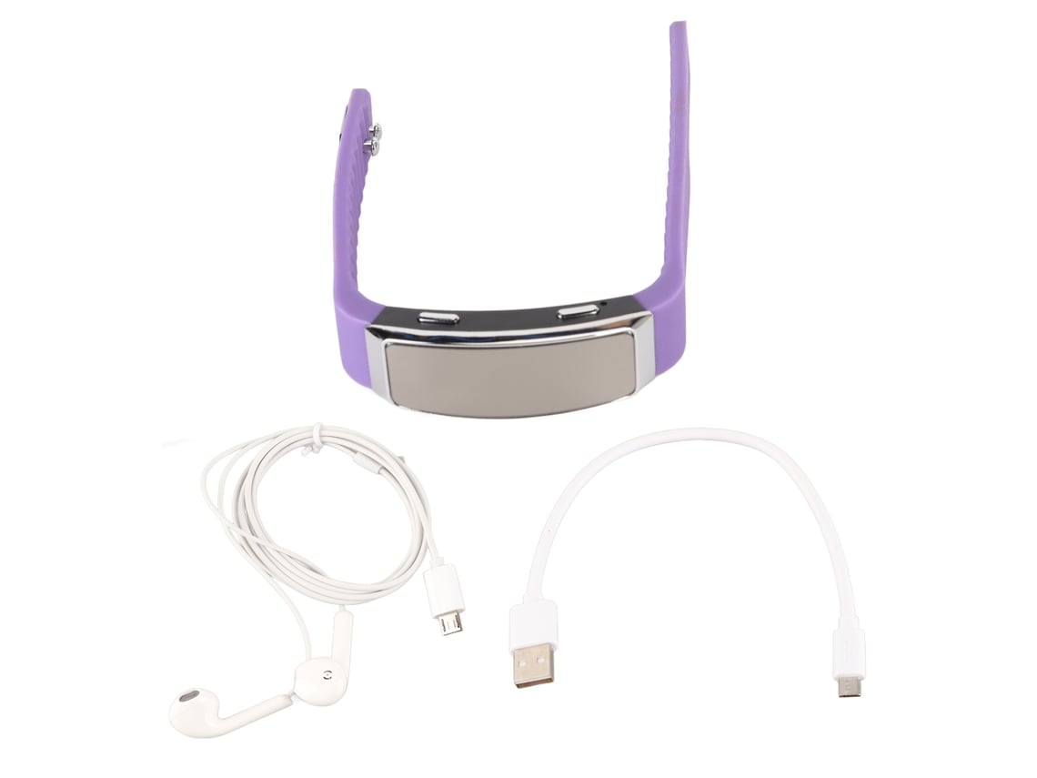 Reloj Con Grabadora De Voz Activada Por Voz Y Reducción De Ruido, 8 Gb, Correa Morada.